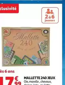 Auchan Supermarché Mallette 240 jeux offre