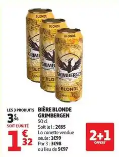 Auchan Supermarché Grimbergen - bière blonde offre