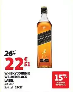 Auchan Supermarché Johnnie walker - whisky black label offre
