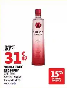 Auchan Supermarché Vodka red berry offre