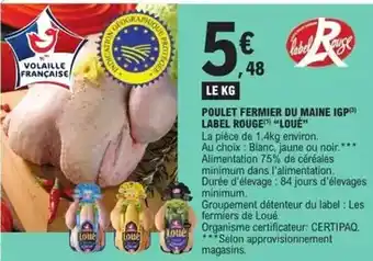 E.Leclerc Express Loué - poulet fermier du maine igp label rouge offre