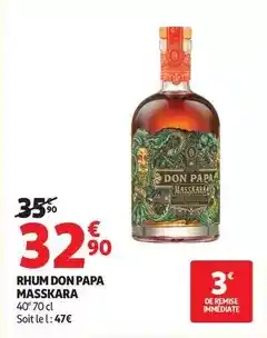 Auchan Supermarché Don papa - rhum masskara offre