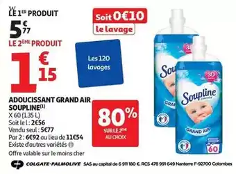Auchan Supermarché Soupline - adoucissant grand air offre