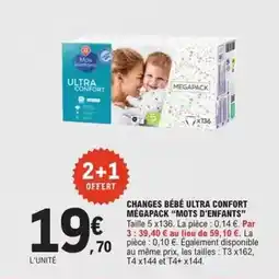 E.Leclerc Mots d'enfants - changes bebe ultra confort mégapack offre