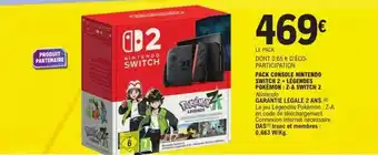 E.Leclerc Nintendo - pack console switch 2+ leches produzione 2+ offre