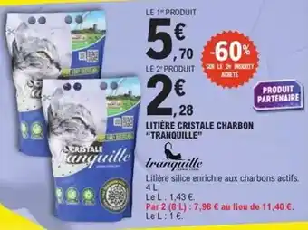 E.Leclerc Tranquille - litière cristale charbon offre