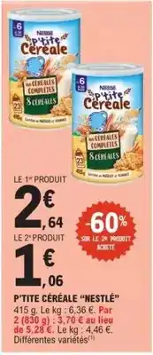 E.Leclerc Nestlé - p'tite céréale offre