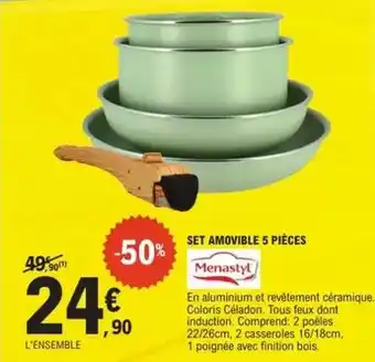 E.Leclerc Menastyl - set amovible 5 pièces offre