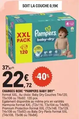 E.Leclerc Pampers - changes bebe baby dry offre