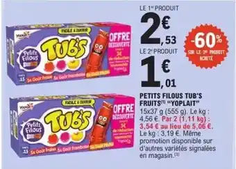 E.Leclerc Yoplait - petits filous tub's fruits offre