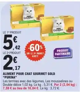 E.Leclerc Purina - aliment pour chat gourmet gold offre