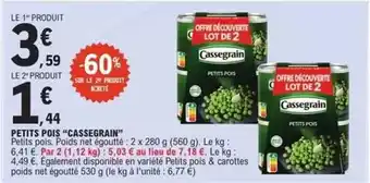 E.Leclerc Cassegrain - petits pois offre