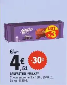 E.Leclerc Milka - gaufrettes offre