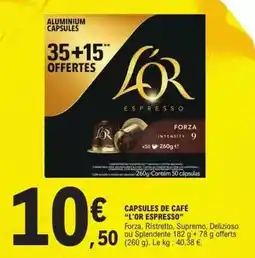 E.Leclerc L'or espresso - capsules de café offre