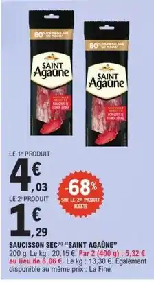 E.Leclerc Saint agaune - saucisson sec offre