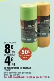 E.Leclerc Dim - 30 microfibres en rouleau offre