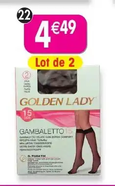 Maximo 2 paires de mi-bas fin golden lady offre