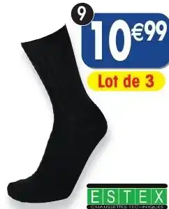 Maximo 3 paires de chaussettes non comprimantes spéciales chaussures de ville estex offre