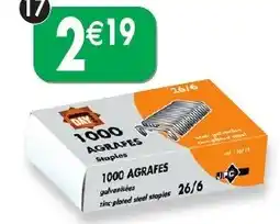 Maximo Boîte de 1000 agrafes 26 6 offre