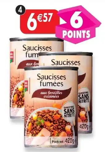 Maximo Lot de 3 boîtes 1 2 de saucisses aux lentilles cuisinées offre