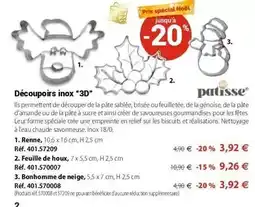 Mathon Patisse - découpoirs inox 3d offre