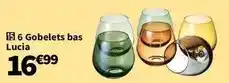 Conforama 6 gobelets bas lucia offre