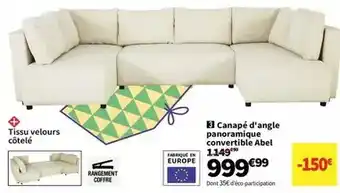 Conforama Abel - canapé d'angle panoramique convertible a bel offre