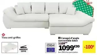 Conforama Eden - canapé d'angle convertible éden offre