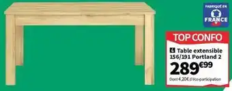 Conforama Portland - table extensible 2 offre