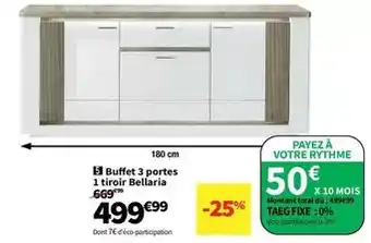 Conforama Total - buffet 3 portes 1 tiroir offre