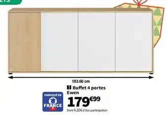 Conforama Buffet 4 portes ewen offre