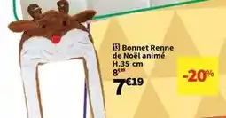 Conforama Bonnet renne de noël animé offre