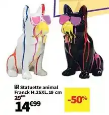 Conforama Statuette animal franck h.25xl.19 cm offre