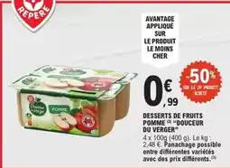 E.Leclerc Douceur du verger - desserts de fruits pomme offre