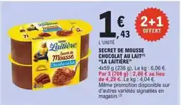 E.Leclerc La laitière - secret de mousse chocolat au lait offre