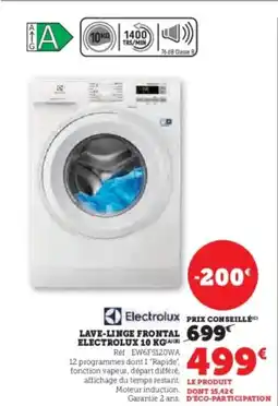 Super U Lave linge frontal electrolux offre