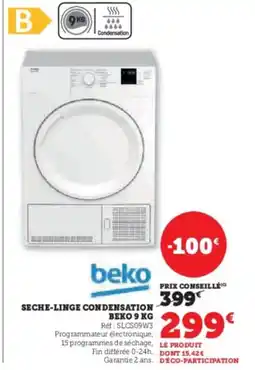 Super U Seche linge condensation beko offre