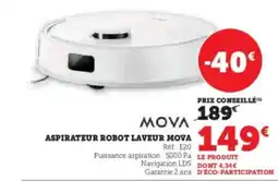Super U Aspirateur robot laveur mova offre