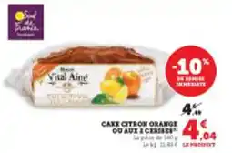 Super U Cake citron orange ou aux & cerises offre