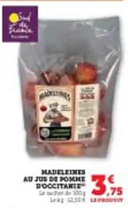 Super U MADELEINES AU JUS DE POMME D'OCCITANIE offre