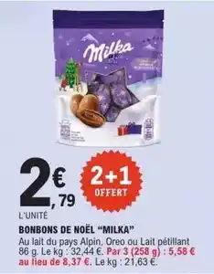 E.Leclerc Milka - bonbons de noël offre
