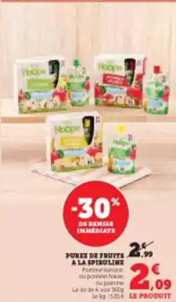 Super U Purex de fruits a la spiruline offre