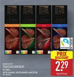 ALDI Tuiles au chocolat offre