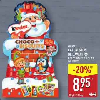 ALDI Kinder calendrier de l'avent offre