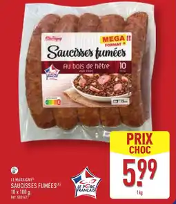 ALDI Saucisses fumées offre