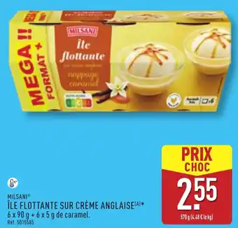 ALDI Milsani île flottante sur crème anglaise offre