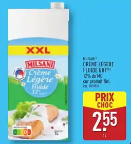 ALDI Milsani crème légère fluide uht offre