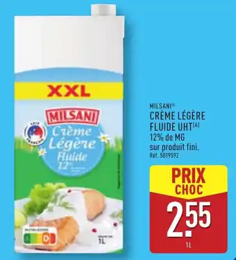 ALDI Milsani crème légère fluide uht offre