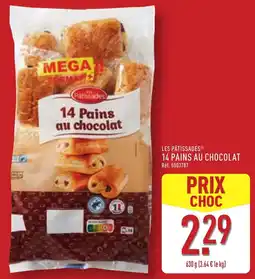 ALDI Les pâtissades 14 pains au chocolat offre