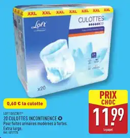 ALDI 20 culottes incontinence offre